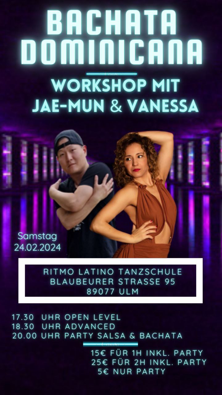 Bachata Dominicana Workshop mit Jae-mun aus Stuttgart mit Afterparty 7 Bachata Dominicana