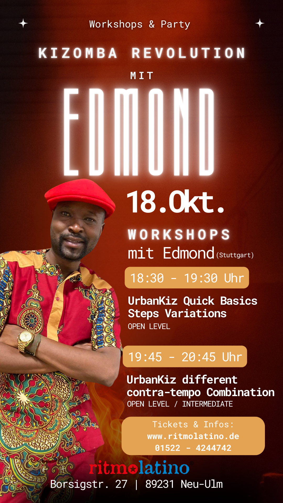 Kizomba Revolution mit Edmond - Workshops 7 Kizomba Revolution mit Edmond