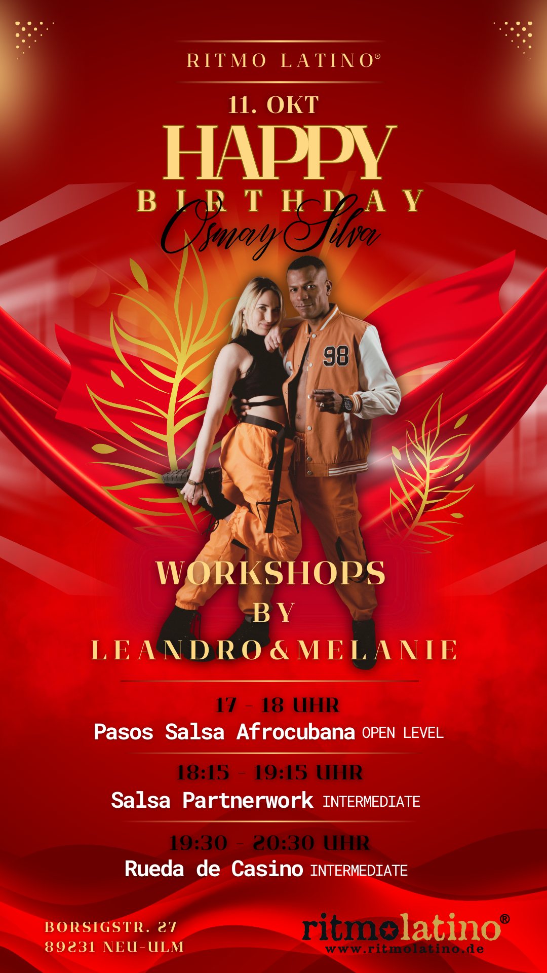 Happy Birthday Osmay Silva - Workshops mit Leandro und Melanie 7 Happy Birthday Osmay