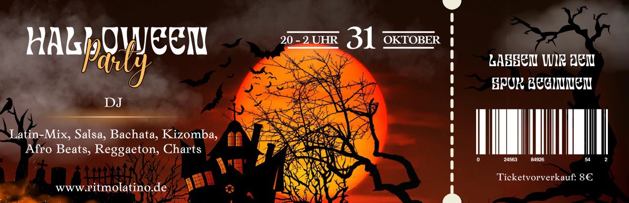 Ticket Hollowen Ritmo Latino front Ticket Hollowen Ritmo Latino front