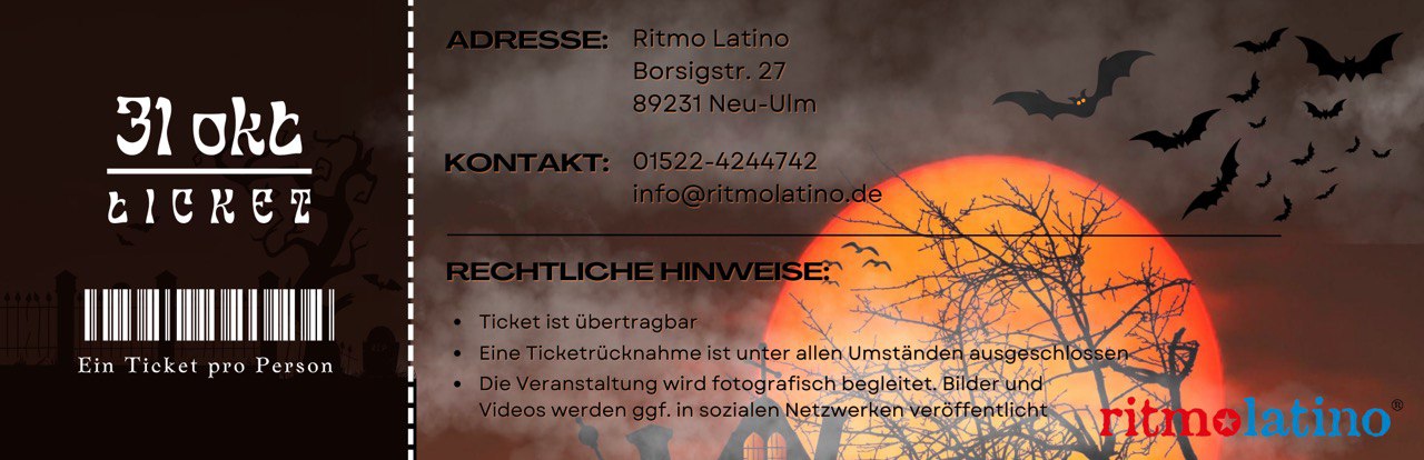Ticket Hollowen Ritmo Latino reverse Ticket Hollowen Ritmo Latino reverse