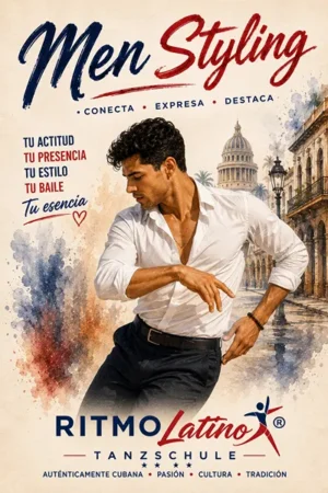 Ein Mann tanzt ausdrucksvoll Men Styling auf einer Straße in Havanna mit dem Capitol im Hintergrund.