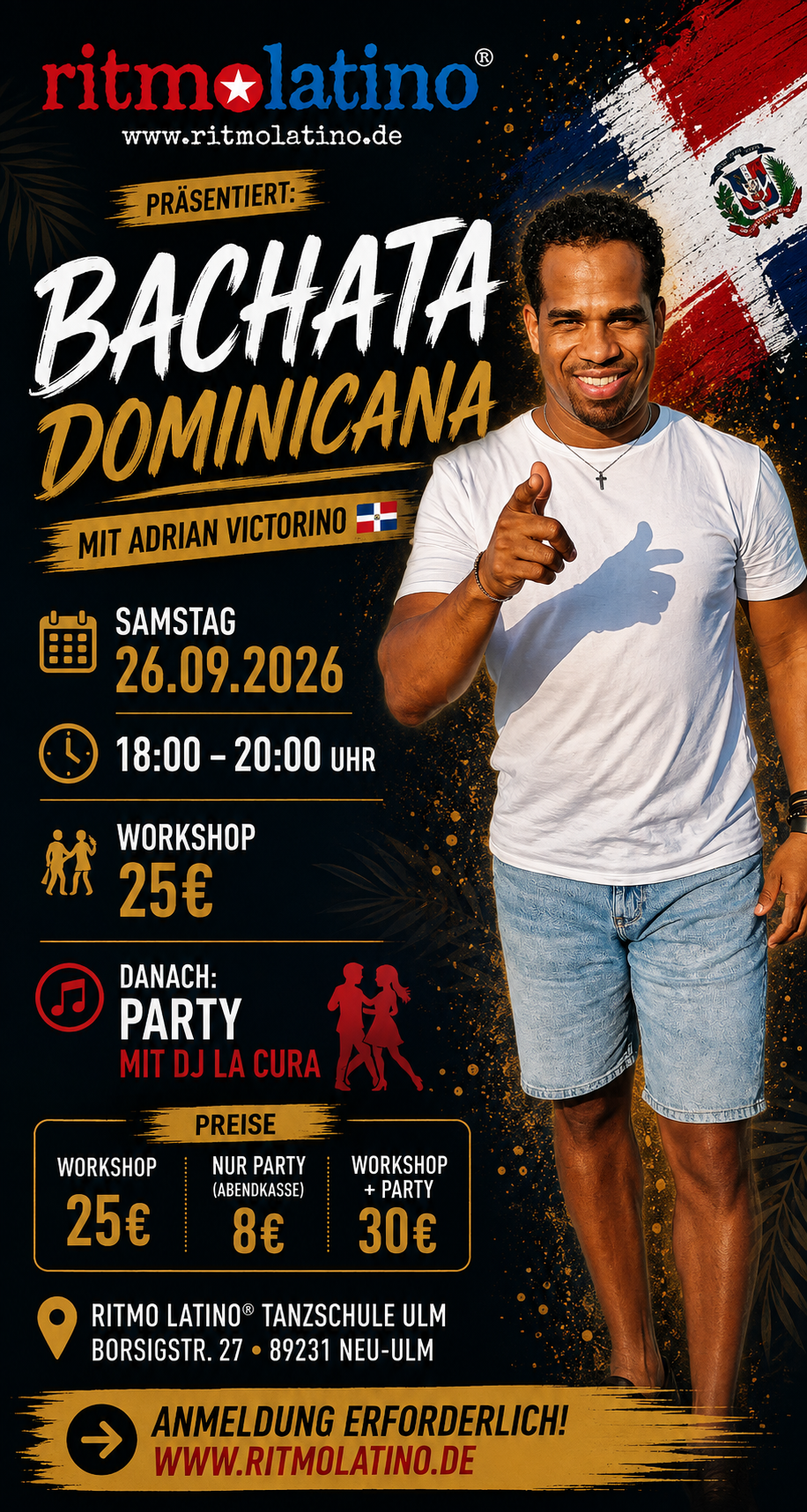 Bachata Dominicana Workshop mit Adrian Victorino